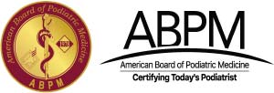 Logo Recognizing Wilks Advanced Foot Care's affiliation with abpm
